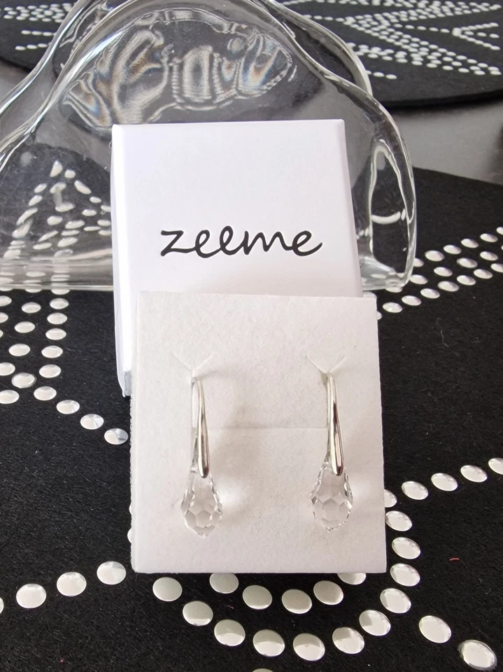 Ohrringe 5-teilig, Swarovski Stecker, Hänger Modeschmuck Silber und vergoldet - Bild 4 von 4