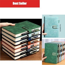 Vintage A5 Leather Notebook Soft Cover Business Journal College Diary