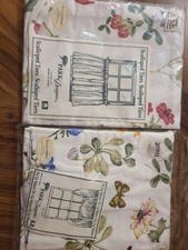 Park Designs Wildflowers Tie Up Valance 52x33 Matching Scalloped Tier 72x36