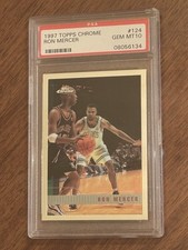 1997-98 Topps Chrome Ron Mercer Rookie RC #124 Boston Celtics PSA 10 Gem Mint