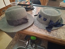2 Hat Lot Vintage Adolfo II And Pork-pie Hats