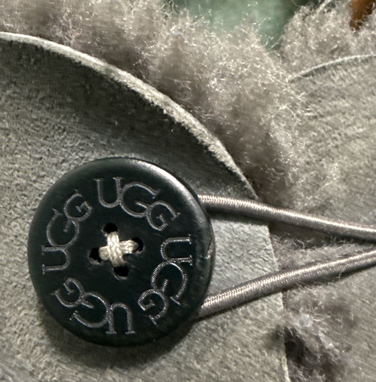 Ugg Australia Boots Bailey Button Fur Lined Gray … - image 5