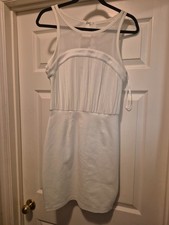 BCBGeneration Lace White Ink Body Con Dress Size 4 NWT