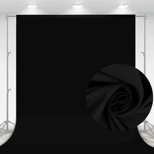 Aimosen 10 x 7 FT Black Backdrop Background for Photography, 7 X 10 FT, 