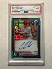 2024 Bowman #CPA-AMI 1st Bowman True Green Auto /99 Aidan Miller PSA 9