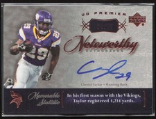 Chester Taylor 2007 Upper Deck Premier Noteworthy Auto Bronze /75 #N-CT Vikings