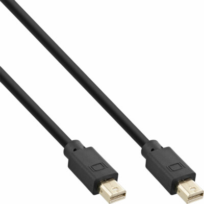 InLine  Mini DisplayPort 1.4 Kabel Stecker zu Stecker schwarz/gold 2m