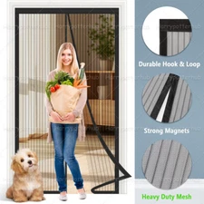 Mosquito Door Net Mesh Screen Bug Pet Patio Hands Free Magnetic Magic Closer USA