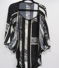 ETCETERA top shirt TUNIC blouse L 12 Bust Wide open Dolmain fit Length 30ish