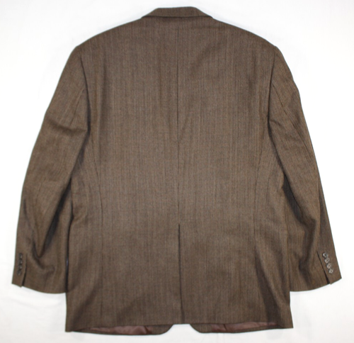 Chaps Ralph Lauren Blazer Men's 44 R 100% Lambswool Suit Coat Jacket Brown - Picture 9 of 10
