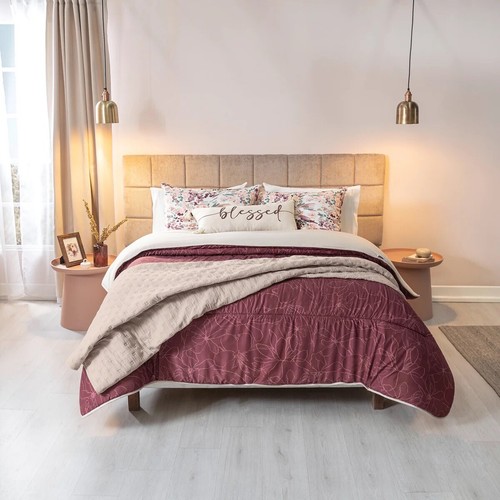 NAVARRA FLOWERS REVERSIBLE COMFORTER SET 5 PCS KING SIZE - Picture 2 of 3