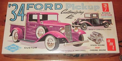 ★ 34 FORD PICKUP ★ 34 フォード トラック ★ 1/18 AMT 1934 Ford Pickup Truck Kit # T134 3-in-1 Built Mild