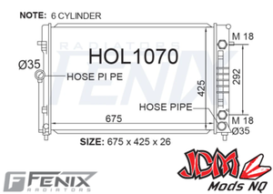 Fenix Oem Replacement Radiator Suits Holden Commodore Vz V6 Ebay