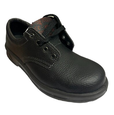 Briggs Damen Frauen schwarz Leder Arbeitskleidung Sicherheit Schnürschuhe UK 4 NEU