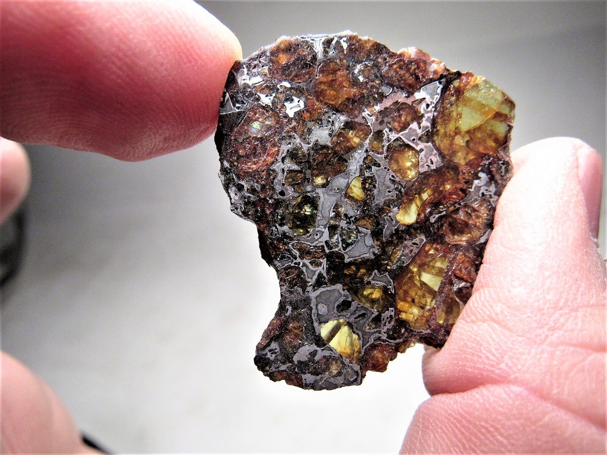 NEWEST NWA PALLASITE! GORGEOUS GLOWING CRYSTALS! NWA 14492