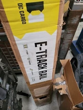 DC Cargo E Track Tie Down Rail 5 ft. Black/Galvanized Steel Rail 2 Pack