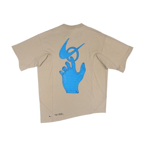 Size MEDIUM AND LARGE - Nike x Off White T-Shirt Mens 005 Khaki Beige DN1757-247 - Picture 2 of 2