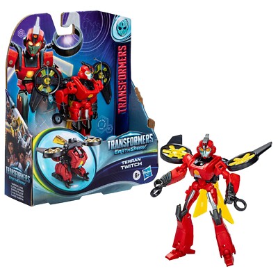 Transformers EarthSpark Warrior Class Terran Twitch 5-Inch Robot Action Figure