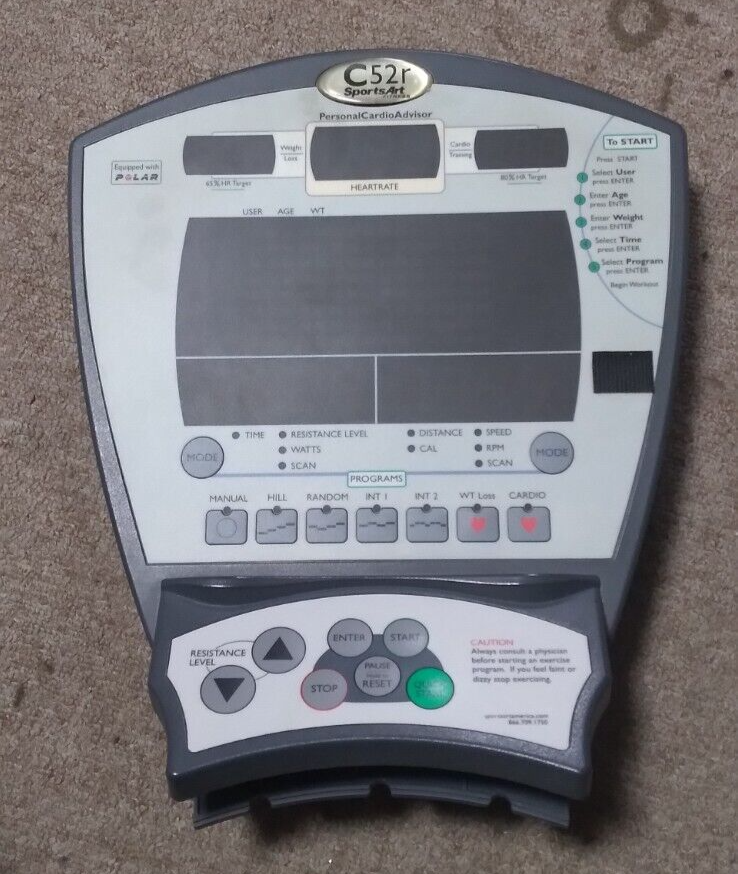 SportsArt C52r Console W/ Electronics eBay