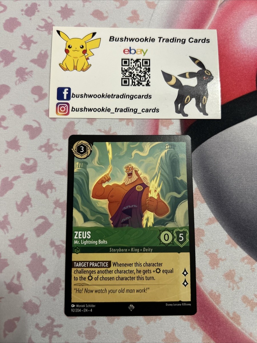 Disney Lorcana TCG Zeus Mr Lightning Bolts 92/204 Ursula's Return Non Foil  | eBay
