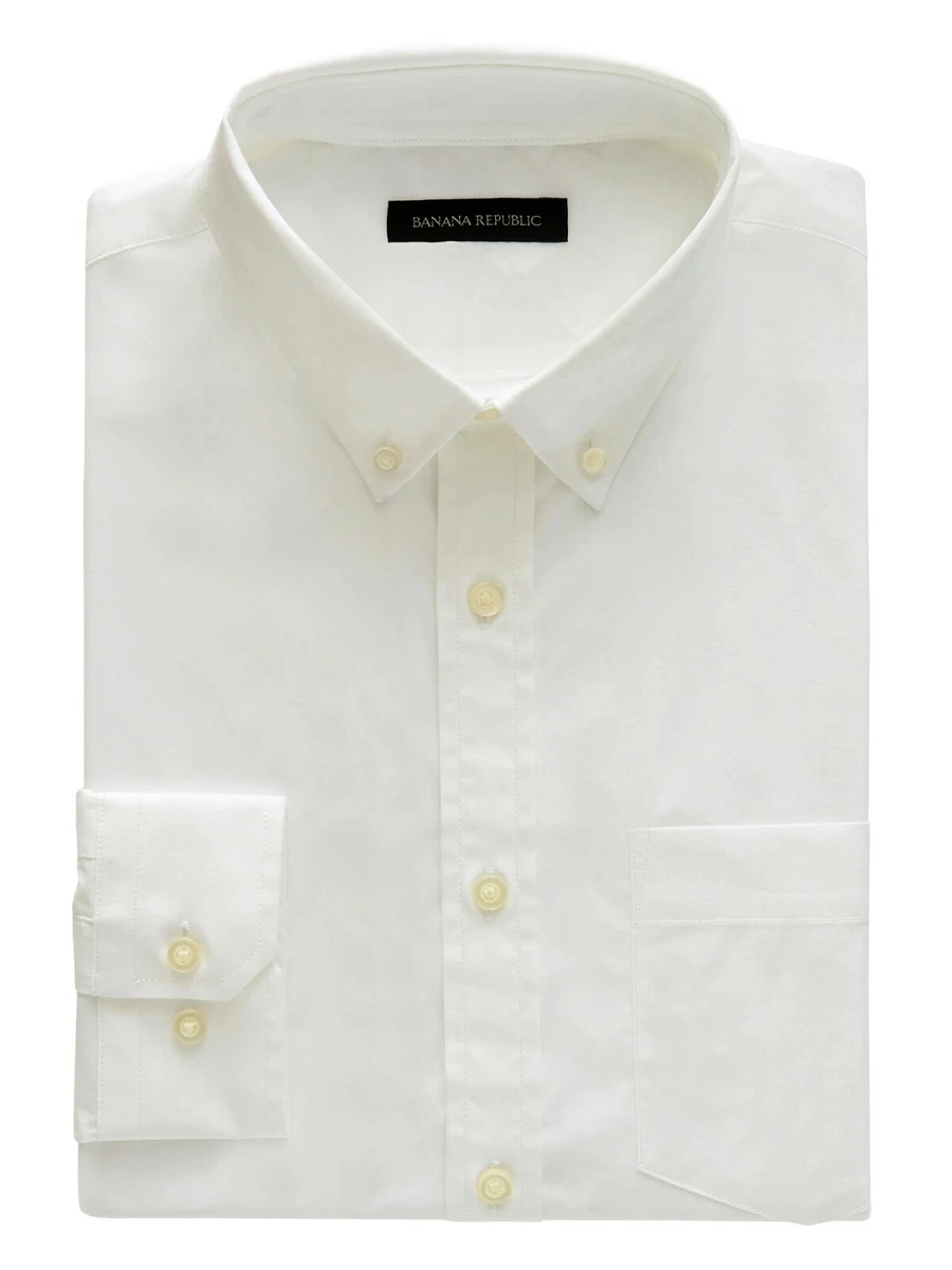 banana republic slim fit tech stretch cotton shirt