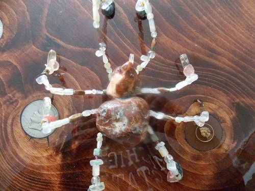 Specialty PET AGATE SPIDER, Genuine Pedigreed, ROCK BEADS Minions Stone, T- REX - Picture 4 of 18