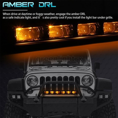 8in 14in 20in LED Work Light Bar White Amber DRL Fog Offroad Driving Truck SUV - Bild 2 von 18