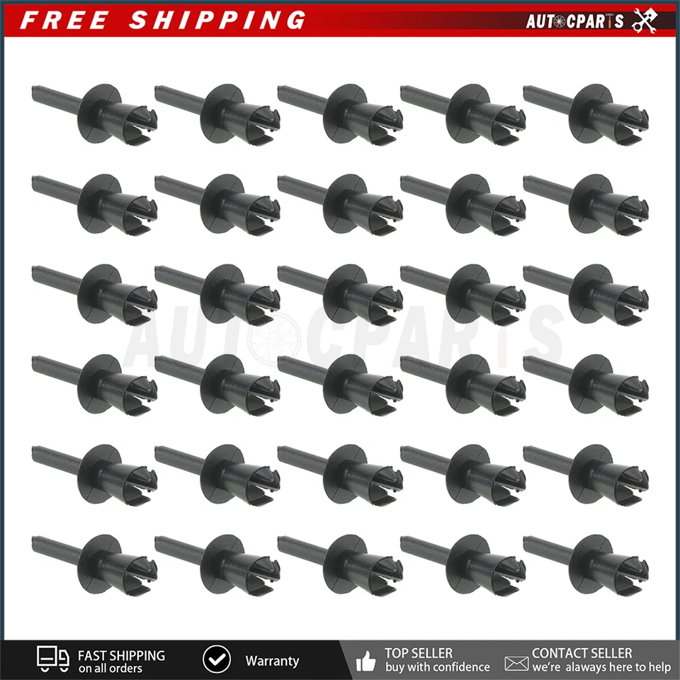 30 piezas para BMW 51161881149 guardabarros forro clip tipo empuje remache expansible Foto 2 de 4