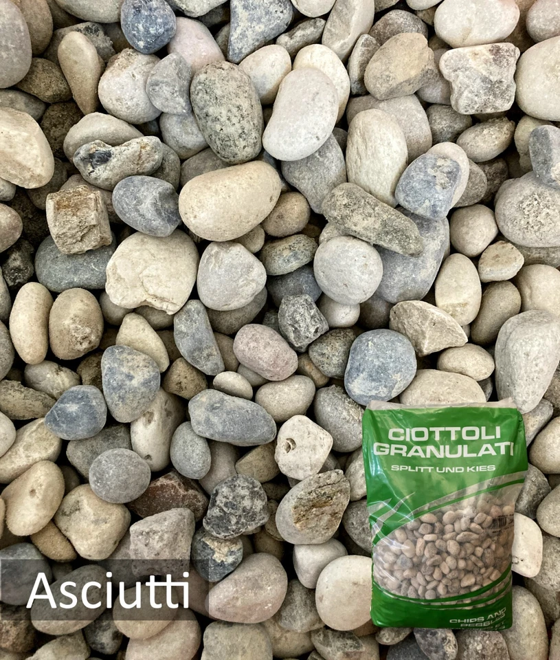 Sassi Naturali Giardino Ciottoli Decorativi Pacciamatura 15-25mm Confezione 25kg - Immagine 3 di 4