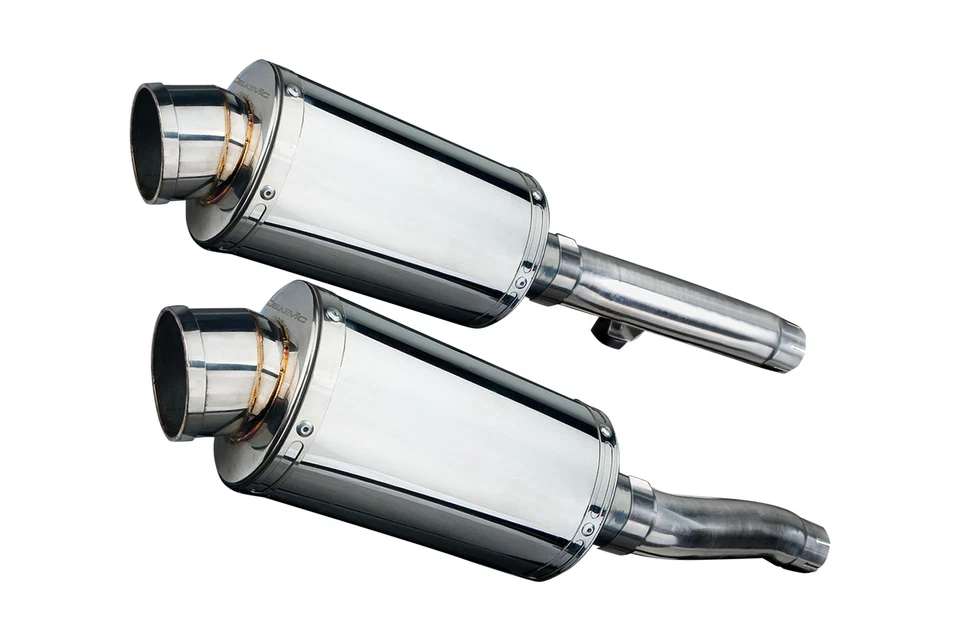 Triumph 900 Sprint 1993-1998 Kit de silenciador de escape ovalado de acero inoxidable de 9" Foto 2 de 4