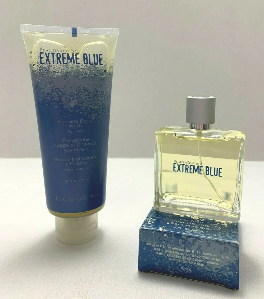  BeautiControl Extreme Blue Men's Hair and Body Wash & Cologne NOS Unused - Image 2 of 3