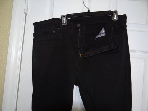 Authentic Levis 510 Slim Fit Skinny Leg Men's Dark Black Jeans Sz 38x30 - Picture 5 of 8