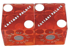 Caesar's Palace Las Vegas, NV Pair(2-Dice) Table Played 19mm Casino Dice