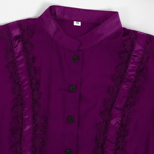 Lace Detail Women's Gothic Dress Ideal for Medieval Festivals and Events - Picture 11 of 19
