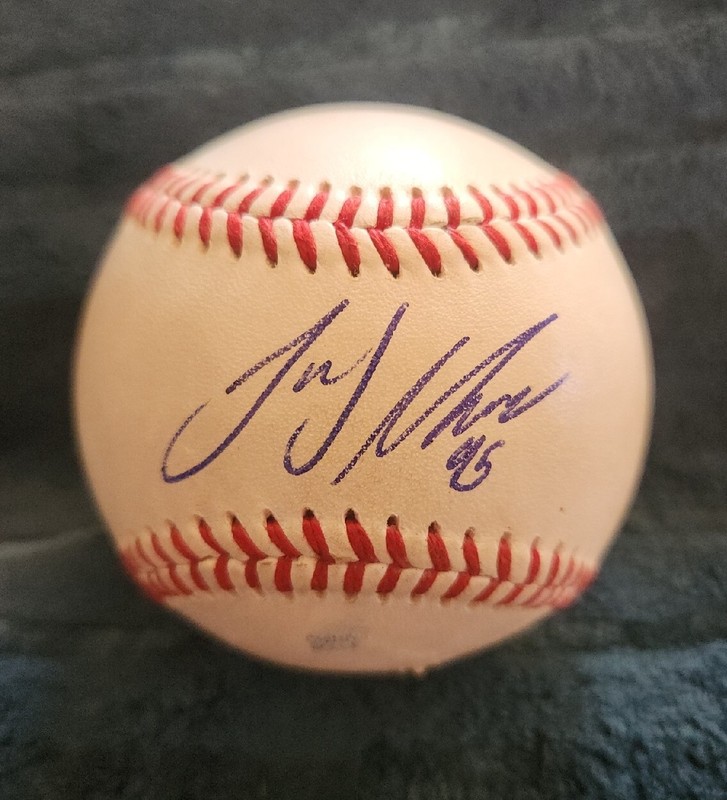 Joey Meneses Signed Auto Autograph Game Used MILB Baseball Ball Mint