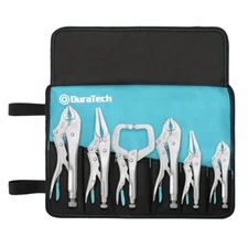 6.5" 9.5" Long Nose Locking Plier 5" 7" 10" Curved Jaw Plier 6 C-clamp Plier Set