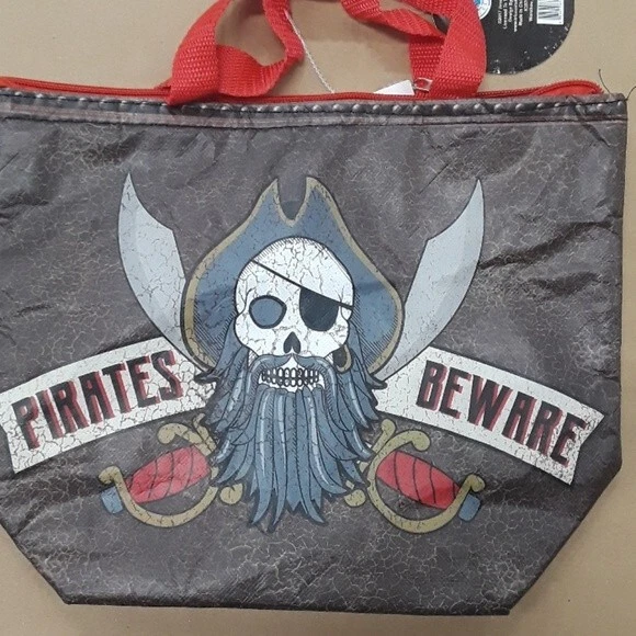 Bolso de almuerzo reutilizable aislado Pirates Beware nuevo Foto 2 de 3