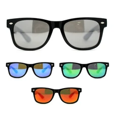 SA106 Polarized Color Mirror Iconic Hipster Horn Rim Sunglasses