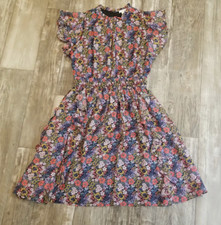 Vestido Shoshanna Amora Talla 4 Seda Floral Volantes Preppy Fairy