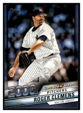2020 Topps Decades Best Blue parallel 74 Rogers Clemens New York Yankees 2000's