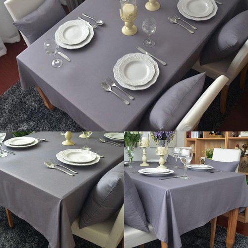 Plain Cotton Table Cloth Dining Kitchen Tablecloth Wedding Party Desk Cover Home - Picture 2 of 36