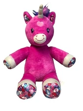 Build A Bear Unicorn Candy Hearts BFF Valentines Plush Pink 19" Plush Girl Power