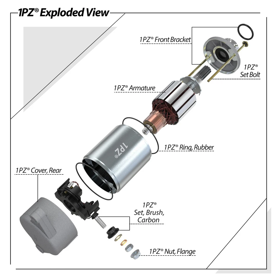 Arranque para Suzuki King Quad 300 250 1991-2002 Quadrunner 250 LTF250 31100-19B00 Foto 2 de 4