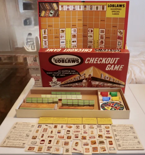 SELDOM SEEN 1959 Vintage LOBLAWS CHECKOUT GAME Board Game by MILTON BRADLEY