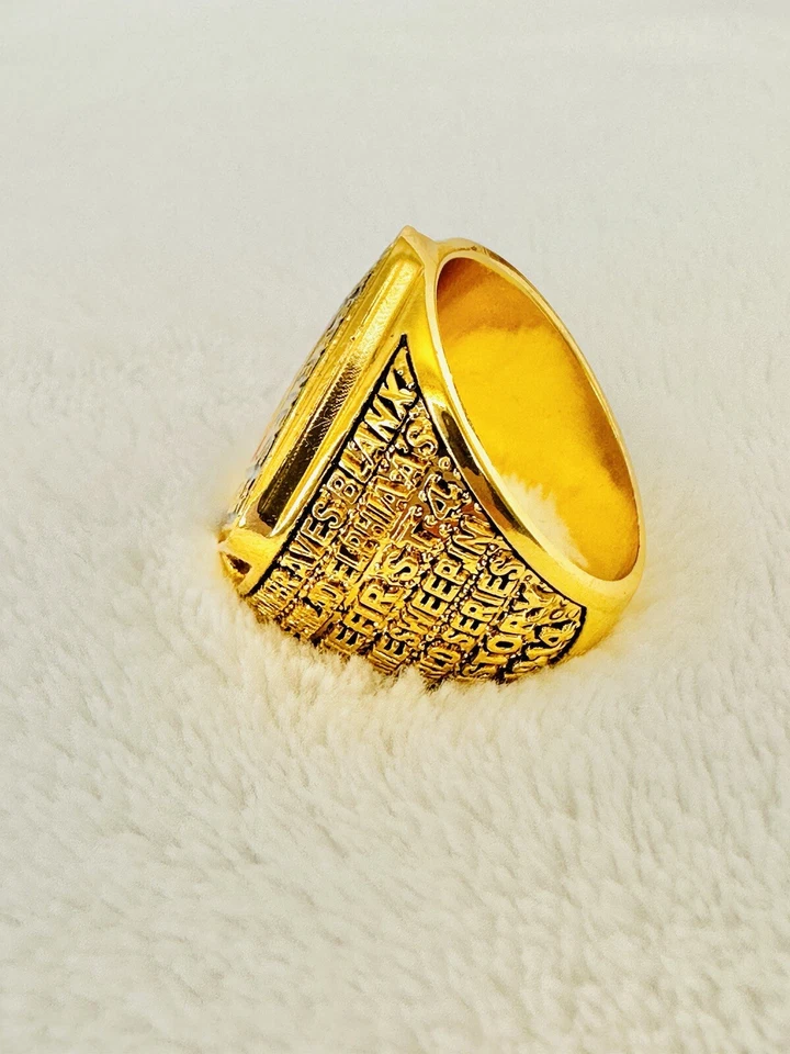 Anillo de Campeonato Serie Mundial Boston Braves 1914 Anillo Retro con Caja, 🇺🇸 ENVÍO Foto 4 de 4