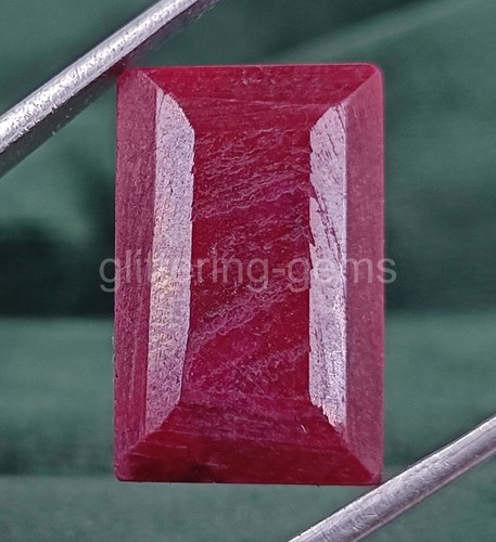 IGL Certified Natural Red Ruby 14.65 Ct Emerald Cut Africa Loose Gemstone 5JSN - Picture 6 of 7