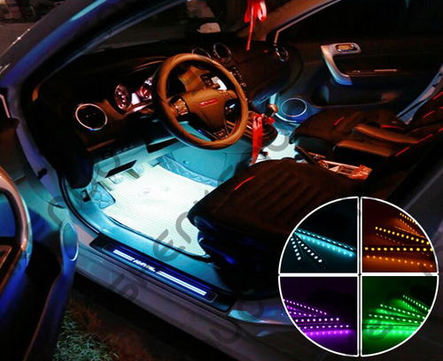 Parts Accessories RGB LED Lights Car Interior Floor Decor Strip Lamps Atmosphere - Imagen 4 de 11