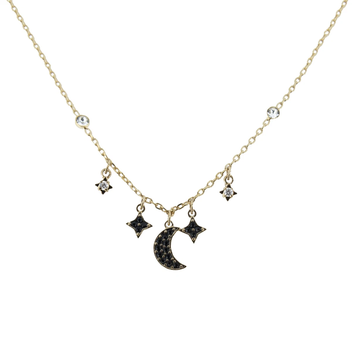 Swarovski moon star necklace deals