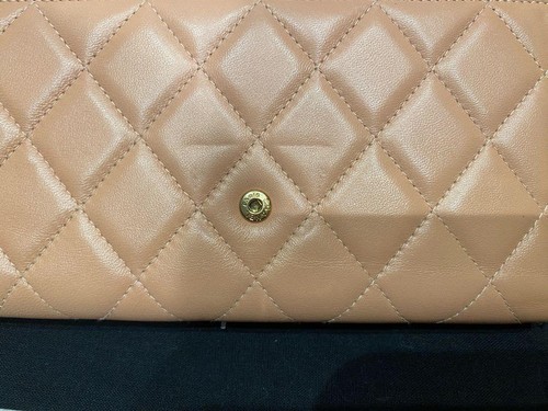 CHANEL Matelasse 3-fold long wallet Pink A31506 Lambskin Women's - Picture 5 of 9