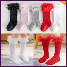 Winter Baby Girls Socks Toddlers Children Knee High Socks Soft Cotton